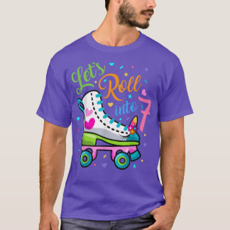 T-shirt Roulons à 7 ans 7e anniversaire Patinage
