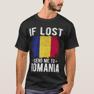 T-shirt Roumanie Drapeau souvenir - Si perdu envoyez-moi e