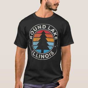 T-shirt Round Lake Illinois IL Vintage Graphic Retro 70s 