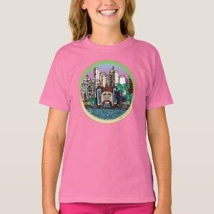T-Shirt Round Luna Park - Mauve Sky