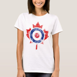 T-shirt Roundel Canada Curling Hockey Cible Grunge Ice