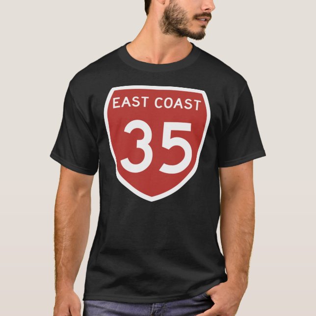T-shirt Route 35, Côte Est, Nouvelle-Zélande Classic T-Shi (Devant)