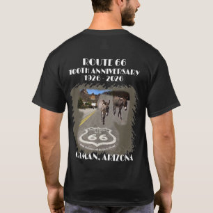 T-shirt Route 66 - 100 ans Oatman Arizona Retour