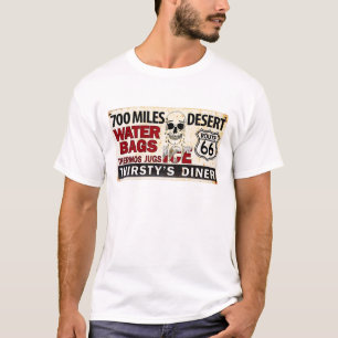 T-shirt Route 66 - 700 miles panneau routier du désert