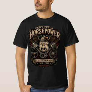 T-shirt Route 66 Centennial Eagle Vêtements de Route pour