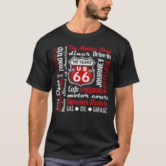 T-shirt Route 66 Iconique des États-Unis - 100e Anniversai