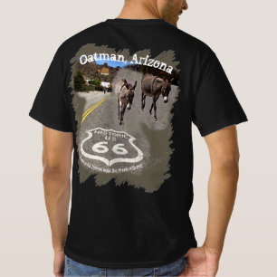 T-shirt Route 66 Oatman Arizona Burros Dans La Rue