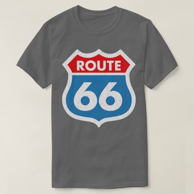 T-shirt Route 66 Patiné (Design devant)