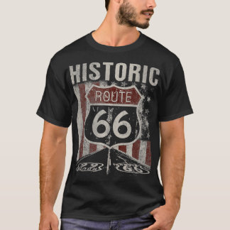T-shirt Route 66 Route Amérique Vintage