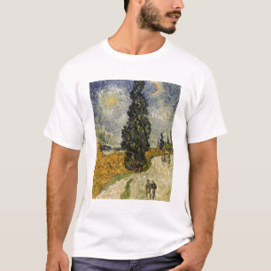 T-shirt Route de Vincent van Gogh   avec des cyprès, 1890