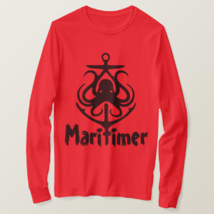 T-shirt Route du phare nautique Maritimer Ancre pieuvre