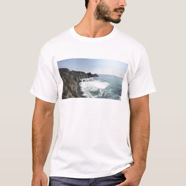 T-shirt Route grand Sur de Côte Pacifique de vue d'océan (Devant)
