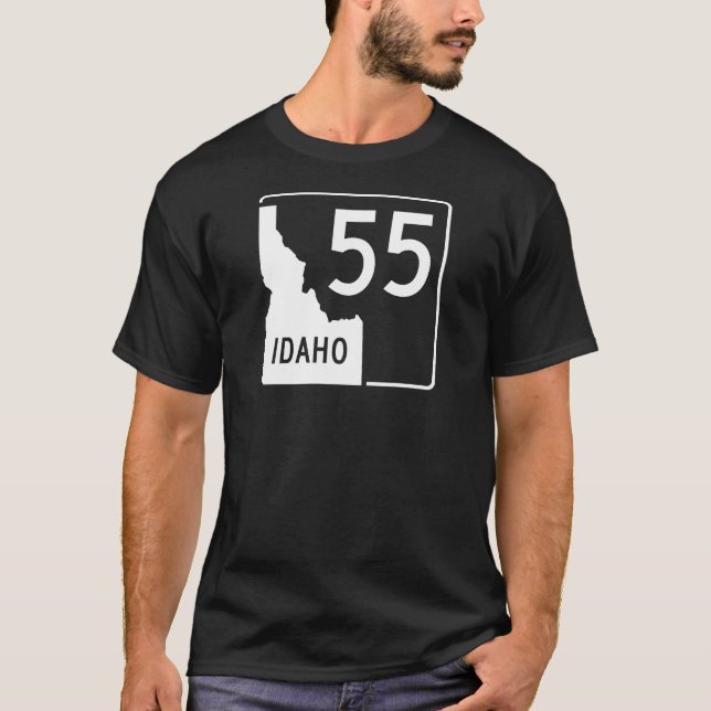 T-shirt Route nationale 55 de l'Idaho (Devant)
