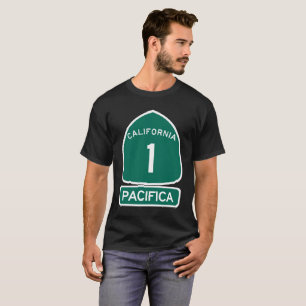 T-shirt Route PCH - obscurité de Côte Pacifique de