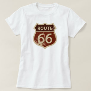 T-shirt ROUTE pour femmes 66 Route historique   Point de r