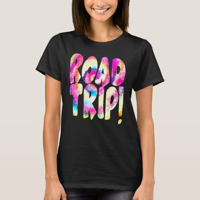 T-shirt Route Voyage Destination Tourist Cravate-Dye Trave (Devant)
