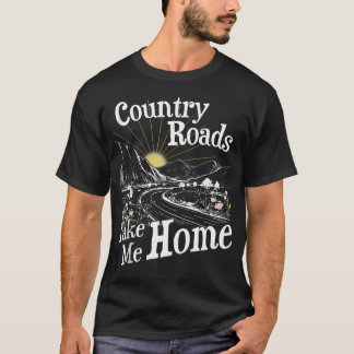T-shirt Routes de Campagne Me Ramènent à la Maison Randonn