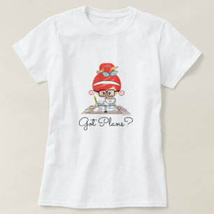 T-shirt Roux obtenu de fille de planificateur de plans
