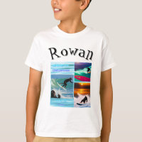 Rowan Nom Avec Des Chimpanzés Qui Surfeurs,