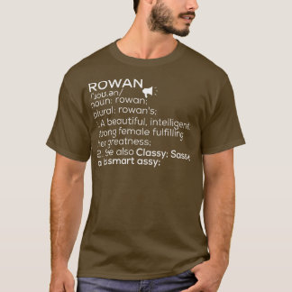 T-shirt Rowan Nom Rowan Définition Rowan Nom Femme Rowa