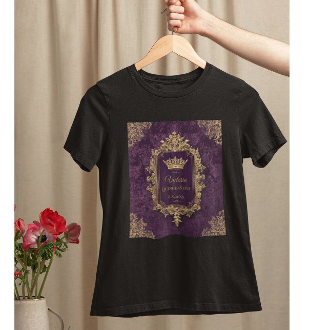 T-shirt Royal Amethyst Quinceañera, coutume (Créateur téléchargé)