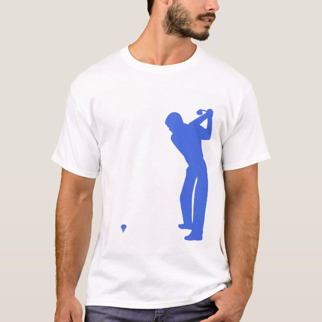 T-shirt Royal Blue and White Golf (Devant)