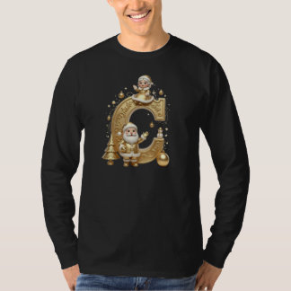 T-shirt Royal Gold C Luxury Santa Men's Long Sleeve