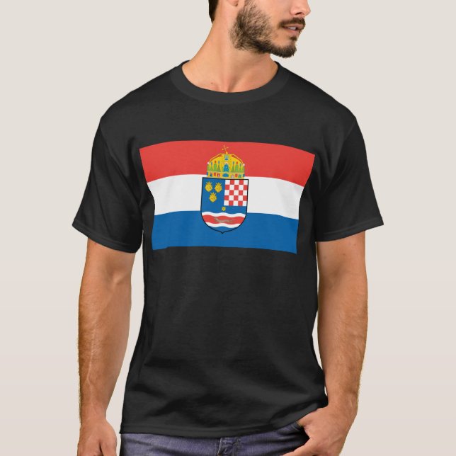 T-shirt Royaume de la Dalmatie Croatie et de drapeau de la (Devant)