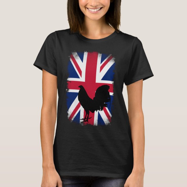 T-shirt Royaume-Uni Drapeau du Royaume-Uni gibier à plumes (Devant)