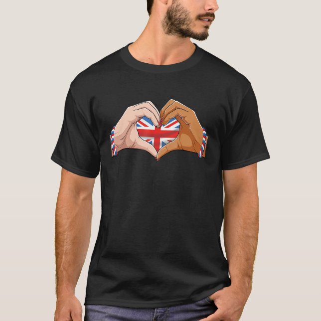 T-shirt Royaume-Uni Hommes Patriotique British Drapeau Uk (Devant)