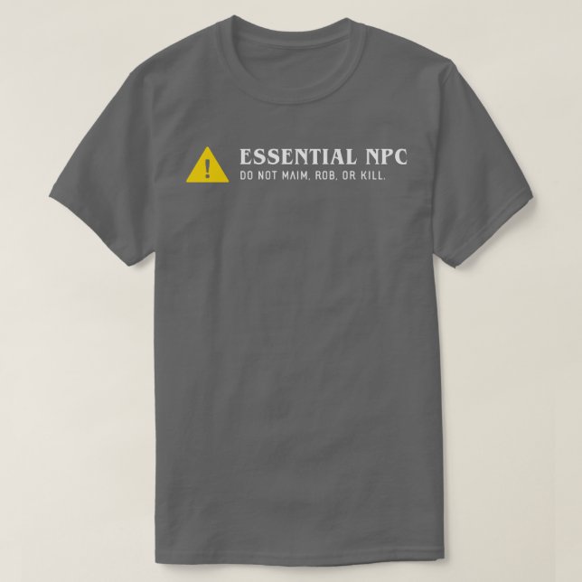 T-shirt RPG amusant NPC essentiel (Design devant)