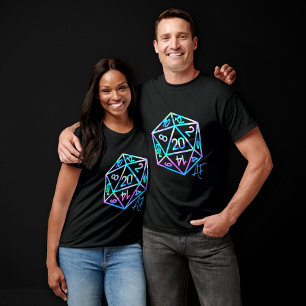 T-shirt RPG Crit AF   Holo Retro Tabletop Roleplayer Dice