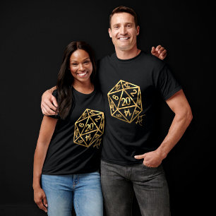 T-shirt RPG Crit AF   Pipe Imaginaire Or PnP Jeu Dice