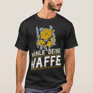 T-shirt RPG Wrfel Mit Waffen papier stylo Imaginaire Rolle