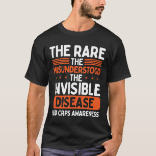 T-shirt RSD CRPS Guerrier Orange Ruban Maladie Invisible C