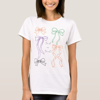 T-shirt Ruban à nœud Coquette Halloween