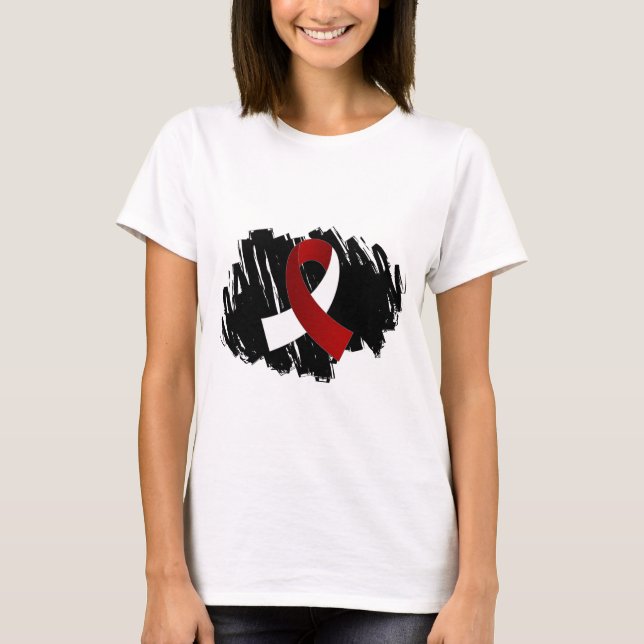 T-shirt Ruban blanc de Bourgogne de Cancer principal de (Devant)