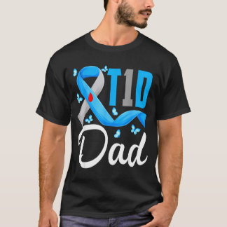 T-shirt Ruban bleu gris de sensibilisation au diabète de t