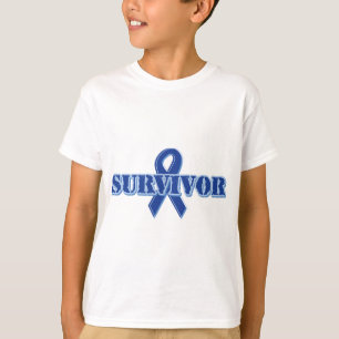 T-shirt Ruban bleu - survivant