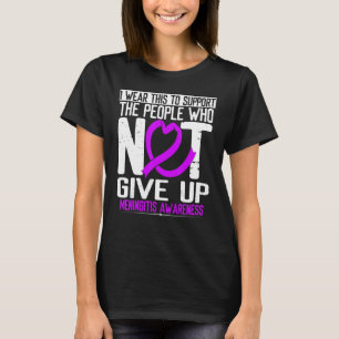T-shirt Ruban Bourgogne Survivant de méningite Ne pas aban