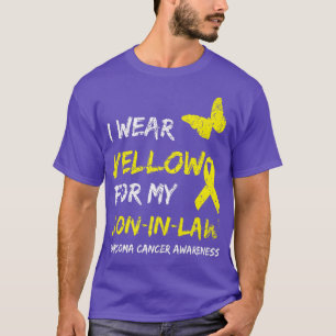 T-shirt Ruban Cancer du sarcome Je porte le jaune pour mon