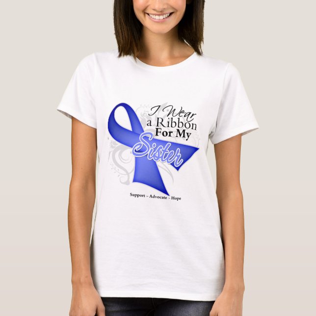 T-shirt Ruban de bigorneau de soeur - cancer de l'estomac (Devant)