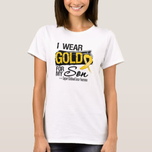 T-shirt Ruban de Cancer d'enfance pour mon fils