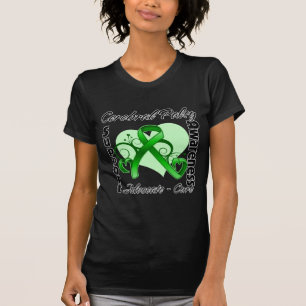T-shirt Ruban de coeur - conscience d'infirmité motrice