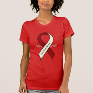 T-shirt Ruban de conscience de cancer de la gorge avec des