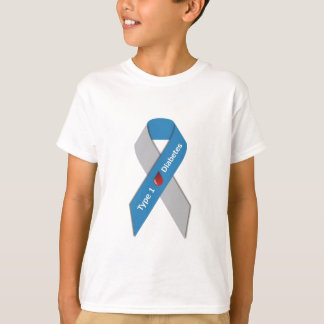 T-shirt Ruban de conscience de diabète de type 1