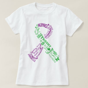 T-shirt Ruban de conscience de la trisomie 8