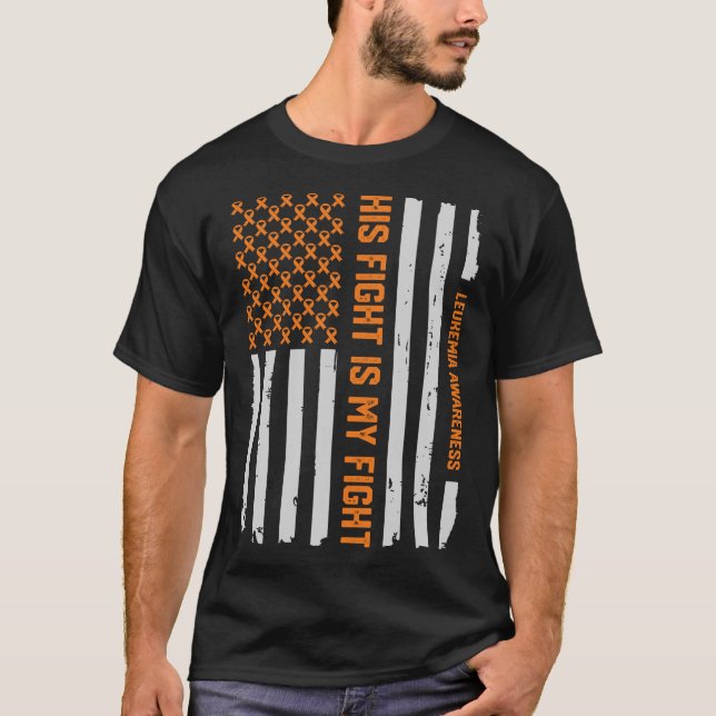 T-shirt Ruban de conscience de leucémie de chemise de (Devant)