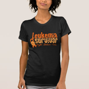 T-shirt Ruban de fleur de survivant de leucémie