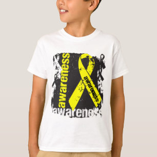 T-shirt Ruban de grunge de conscience de suicide